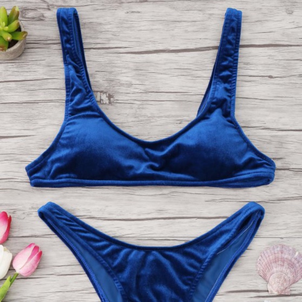 Velvet Blue Zaful bikini Top